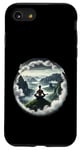 Coque pour iPhone SE (2020) / 7 / 8 Homme faisant du yoga dans les nuages sur Mountain Top Guy méditation