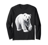 Polar Bears Lover Wild Animal Graphic Design Adorable Bear Long Sleeve T-Shirt