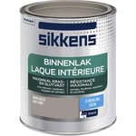 Sikkens - Peinture Laque Intérieure Bois et Fer - Résistance maximale aux taches et rayures - Satin Gris Fumé 0,75 l