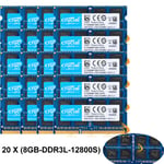 Crucial 20X 8GB PC3L-12800S DDR3L-1600Mhz SODIMM Laptop Memory RAM PC12800 CL11