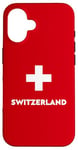 iPhone 16 Switzerland Flag Suisse Swiss Schweiz White Red Case