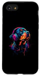 iPhone SE (2020) / 7 / 8 Artistic Colorful Rottweiler Music Headphones Dog Case