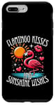 Coque pour iPhone 7 Plus/8 Plus Flamingo Kisses Summer Vibes Design Flamants roses