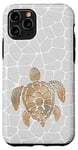 Coque pour iPhone 11 Pro Aquarelle jaune orange tortue blanche assortie