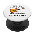 Baissez mon ampli, église de guitare électrique drôle PopSockets PopGrip Interchangeable