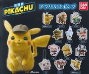 Pokémon Detective Pikachu Set 12 Porte-Clés 5Cm Arcanine Bulbasaur BANDAI