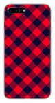 Coque en silicone imprimée compatible Apple iPhone 7 Plus Tartan Rouge