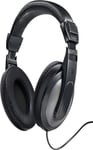 Casque TV ""Basic4TV"" (casque circum-auriculaire, bande passante de 20 Hz - 20 kHz, jack 3,52mm mâle, jack 6,35mm mâle, câble extra long de longueur 6 m) Noir