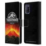 OFFICIAL JURASSIC WORLD FALLEN KINGDOM LOGO LEATHER BOOK CASE FOR OPPO PHONES