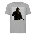 T-Shirt Homme Col Rond Metal Gear Solid Snake Fusil Jeux Video M-16