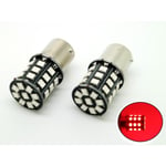 Ba15s Röd p21w 1156 Led med 33st 2835smd 2-pack bromsljus Red Röd