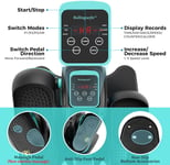 Rollingsurfer Electric Elliptical Machine with Fixed Foot Massage, Under Desk