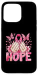 Coque pour iPhone 15 Pro Max Ruban rose « Hope » pour la sensibilisation au cancer du sein