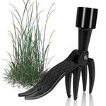 OFFCUP Désherbeur Manuel, Extracteur de Mauvaises Herbes Et PéDale en Acier, DéSherbage Debout, Outil de Désherbage 4 Griffes pour Déterrer Les Racines, Outils de Jardinage pour Jardin et Pelouse