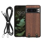 Wooden Crossbody Case Compatible with Google Pixel 8 Pro Cover Wood 