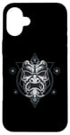 iPhone 16 Plus Oni Mask Japanese Devil Yokai Demon Sacred Geometry Graphic Case