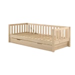 Lit banquette 90x200 sommier et tiroir de lit inclus Vipack Fritz - Bois