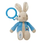 PETER RABBIT JIGGLE ATTACHABLE SOFT TOY - CLIP ON TOY FOR FUN ON THE GO **NEW**