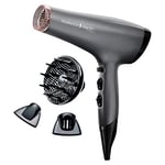 Remington Keratin Protect Hair Dryer (Infused with Keratin and Almond Oil for Smooth, Healthy Looking Hair, Powerful, Fast, Diffuser, 2 Concentrators - Super Slim & Fast-Drying, Ionic, 2200W) AC8008