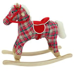 Sweety Toys- Plüsch 5147 My Beauty Cheval à Bascule en Coton très élégant, Rouge