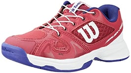 Wilson Chaussures de Tennis pour Filles, RUSH PRO JR QL, Rose/Blanc/Bleu, 36 2/3, Pour tout type de Courts, pour tous les types de Joueurs, WRS327900E040