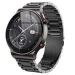 RUMOCOVO Montre connectée de Sport pour hommes, avec appels Bluetooth, étanche IP67, ECG, 2859 - Acier noir