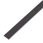 Alberts 489366 Profilé Plat | Aluminium anodisé Noir | 1000 x 15 x 2 mm