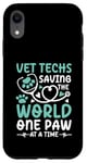 Coque pour iPhone XR Vet Techs Saving The World One Paw At A Time