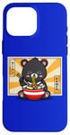 Coque pour iPhone 16 Pro Max Kawaii Hot Pot Ramen Bear Taiwan Travel