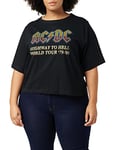 AC/DC Womens Highway to Hell Logo T-Shirt, Black, 16 UK