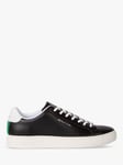 Paul Smith Rex Tape Detail Low Top Leather Trainers, Black