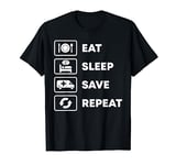 Eat Sleep Save Repeat Ambulance Driver First Aid Rescue Gift T-Shirt