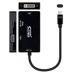 Monkey Ladder USB-C to VGA/DVI/HDMI Converter (3 in 1), Black