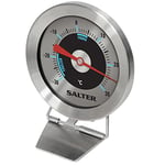 Salter 517 SSCR Fridge Thermometer – Stainless Steel Large Dial Temperature Gauge, Waterproof Freezer Thermometer, Easy Read, Hang Up Or Stand, Temp. Range -30 To 30°C, Safe Food Zones Markers