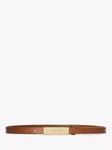 Lauren Ralph Lauren Plaque Buckle Leather Belt, Tan