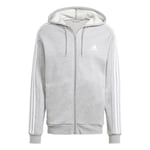 adidas Essentials Sweat à Capuche zippé 3 Bandes en Tissu éponge pour Homme