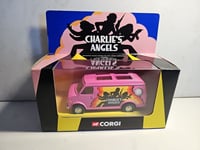 CORGI CC87501 CHARLIES ANGELS TV SERIES DIECAST MODEL PINK VAN GMC TRUCK TV