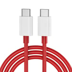 Câble Type C Pour Oneplus 8T / Oneplus 9 / Oneplus 9 Pro, [65W Warp Charge Câble] [Câble Usb C Vers Usb C] - 3.3Ft/1M