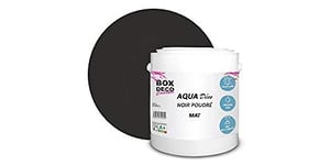 BOX DECO COULEURS Peinture murale acrylique aspect mat Aqua Déco - 2,5L, Noir Poudré