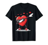 Heart Funny Dabbing Gifts tee happy Valentine's Day T-Shirt