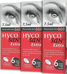 Hycosan Extra 3x pack Preservative Free DRY Eye Drops RECOMMENDED BY OPTICIANS