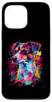 Coque pour iPhone 13 Pro Max Les amoureux du pop art coloré Jack Russell Terrier