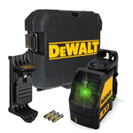 Dewalt DW088CG-XJ Green Cross Line Laser Level Self Levelling Includes Bracket