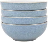 Denby 381048907 Elements 4 Piece Cereal Bowl Set, Blue