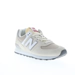 New Balance 574 U574RCD Mens Beige Suede Lace Up Lifestyle Trainers Shoes