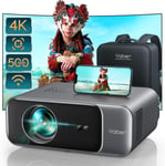 Pro V9 Vidéoprojecteur 4K Support,Autofocus Projecteur Video,500Ansi 1080P Natif Vidéoprojecteur Full Hd Avec Wifi6 Et Bluetooth,2X6W Haut-Parleur,Vidéoprojecteur Pour Phone/Firestick/Ps5