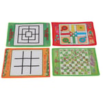 Snake And Ladder Kids Nine Men's Morris Portable Flying Chess Ludo Board PA