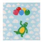 Pappersservett Bolibompa med ballonger 33x33cm 20-pack Grön