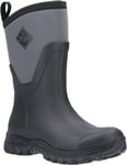 Muck Boots Arctic Sport Mid Black/grey Ladies Fleece Lined Wellington Boot