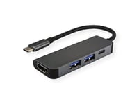 Value 12.99.1042, Usb 3.2 Gen 1 (3.1 Gen 1) Type-C, Svart, Hdmi, Usb 3.2 Gen 1 (3.1 Gen 1) Type-A, Usb, 1 Styck, 0,1 M